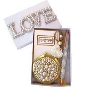 Pearls Heart Keychain, Mirror, Ink Pen & Nirvana by Elizabeth James in Love Box